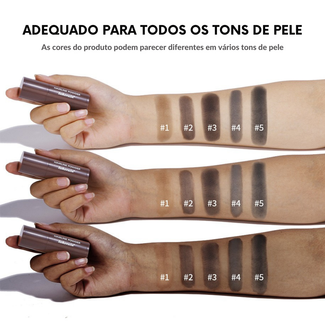 Maquiagem em Pó Capilar- Falhas, Entradas, Calvice e Cabelos Brancos