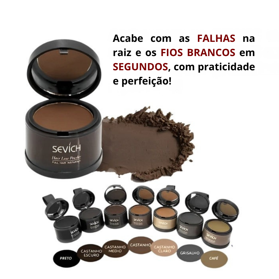 Maquiagem capilar á prova d’agua- Cobre fios brancos