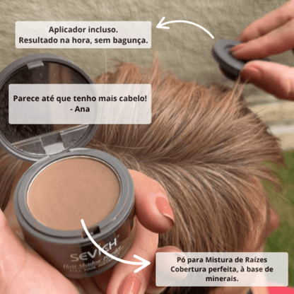 Maquiagem capilar á prova d’agua- Cobre fios brancos