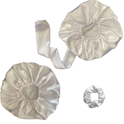 Kit Touca Cetim + Touca Difusora de Cetim + Brinde
