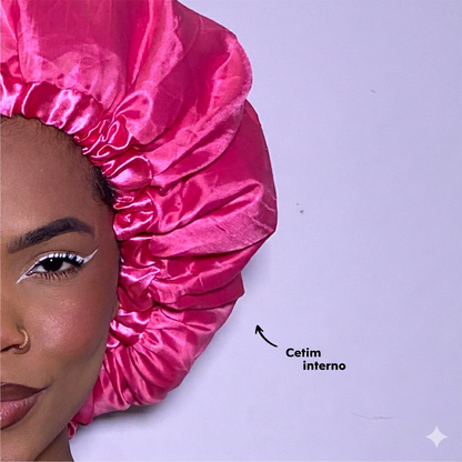 Kit Touca Cetim + Touca Difusora de Cetim