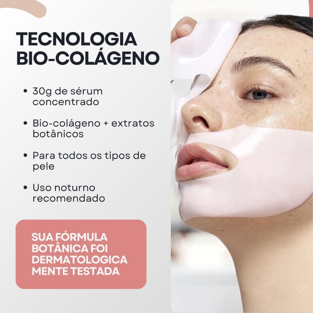 Máscara Facial Bio Colágeno – Lift & Glow